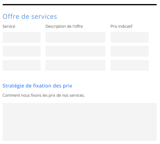 offre de services